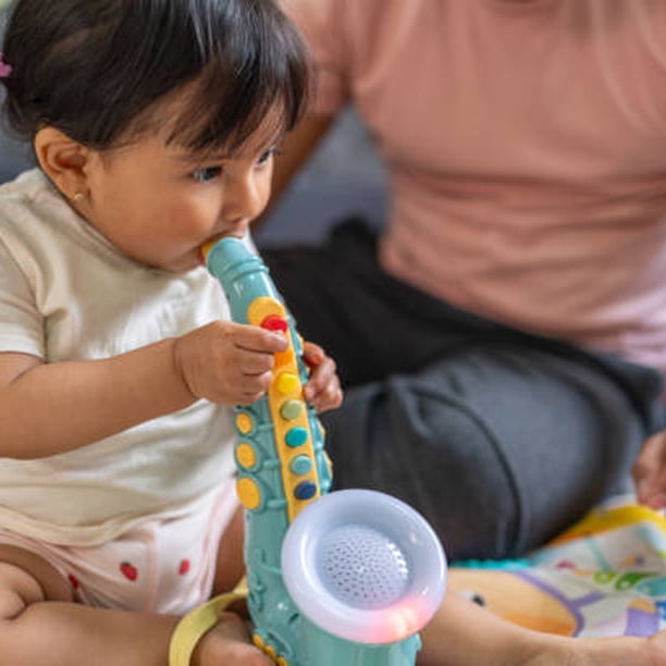 Trompette Musicale Dorée Pour Enfants - 4 Touches Colorées - Instrument éducatif - Dès 3 Ans