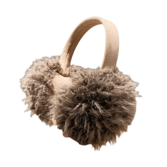 DAMAI Women'S Winter Warm Earmuffs, Soft Fluffy Ear Muffs Slouchy Winter Faux Fur Ear Covers Cold Outdoor Foldable Headband Ear Warmer