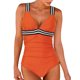 thumbnail image 1 of Gibobby Trajes de Baño para Mujer Mujeres 1 pieza WebbingTank Trajes fruncidos Vintage Up Entrenamiento atlético Traje de baño Baño Deporte Control Traje(Naranja,XL), 1 of 5