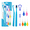 Blue, variant on Orthodontic Toothbrush Set – Features 5 Sizes Interdental Brush, V-Shaped Orthodontic Toothbrush for Braces ,Tongue Scraper,End Tuft Toothbrush for Braces and Daily Use