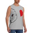thumbnail image 2 of Bingfone Animal Bulldog1 Pattern Men's Tank Tops Workout Sleeveless Tee Shirts Running Beach Tanks for Men-Small, 2 of 4