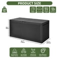 thumbnail image 2 of Uforic Outdoor 90 Gallon Lockable Deck Box, Double-Wall Resin Storage Box for Outdoor Patio,Lockable,‎Weatherproof,Light Brown, 2 of 7