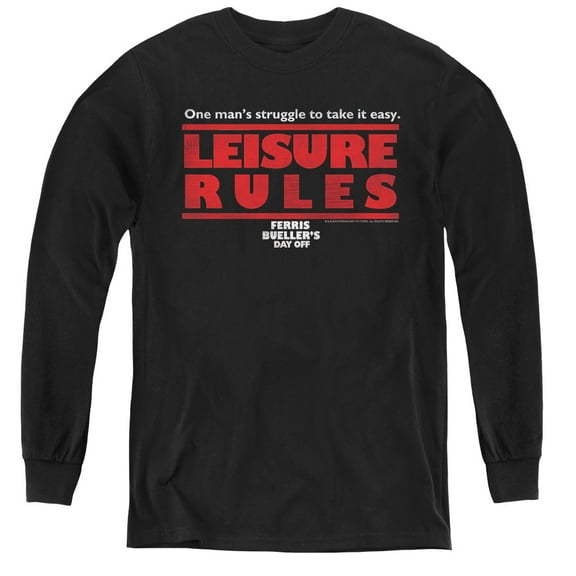 Ferris Bueller - Leisure Rules - Youth Long Sleeve Shirt - Small
