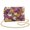 Floral Print Beige Violet, variant on Floral Print Beige Violet Small Crossbody Bag Women's Shoulder Handbag PU Leather Cross Body Purses Crossover Shoulder Bag with Metal Buckle