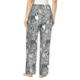 thumbnail image 3 of Uemuo Cute Dog And Flowers Pattern Women's Wide Leg Palazzo Lounge Pants with Pockets Light Weight Loose Comfy Casual Pajama Pants-Medium, 3 of 9