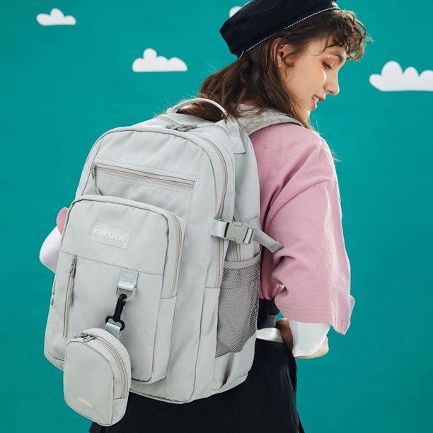 Mochila de viaje de gran capacidad, sencilla, con múltiples compartimentos, para estudiantes universitarios, mochila escolar