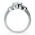 thumbnail image 4 of BERRICLE Sterling Silver Flower Wedding Engagement Rings 0.8 Carat Cubic Zirconia CZ Solitaire Promise Ring for Women, Rhodium Plated Size 5.5, 4 of 10