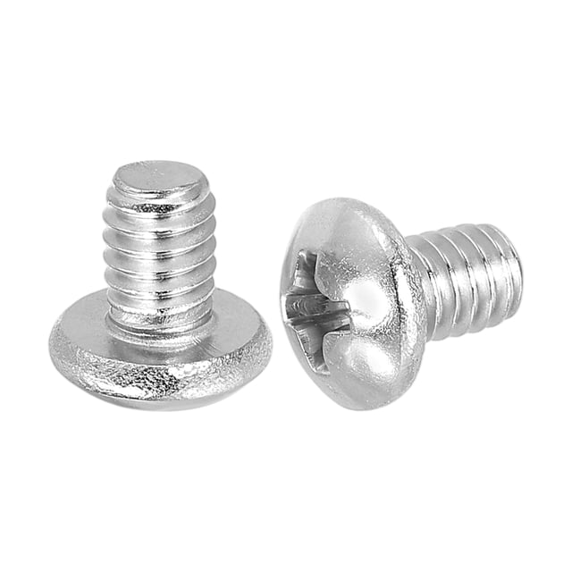 Uxcell Vis de Machine à Tête de Poêle, Vis Rondes en Acier Inoxydable 304 pour Armoire 50 10-32 x 1/4 Pouces