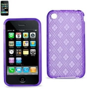 UPC 885249003896 product image for Polymer Case Apple Iphone 3G Rhombus Pattern Purple With Screen Protector | upcitemdb.com