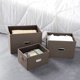 thumbnail image 3 of Foldable Storage Basket Storage Box with Lid Bin Organizer Storage Container with Handle for Dedon Cover Toys Coffee Clothes 37 * 27 * 26cm, 3 of 3