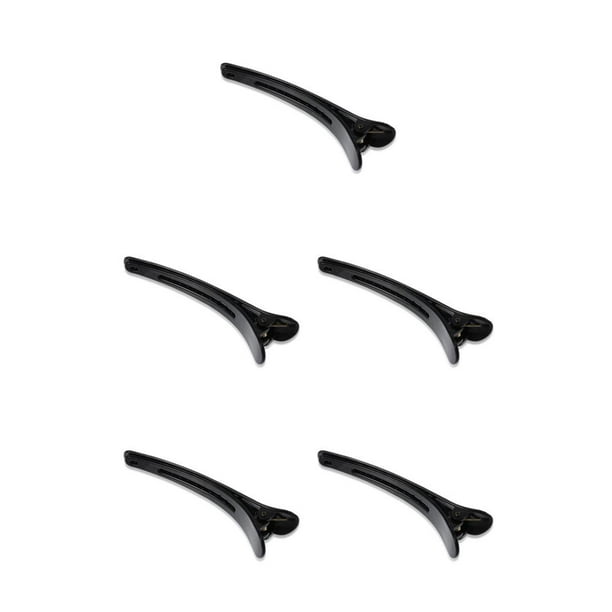 Seitruly Horquilla de pelo de punta larga de plástico negro antideslizante para mujer, horquillas gruesas, peluquero profesional, salón de casa, Type2 NO2 Seitruly CBP020684