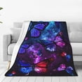 thumbnail image 2 of Ultra-Soft Microfiber Throw Blanket 330 GSM Fuzzy Fleece Blanket for Adults Kids Gift Couch, Sofa, Bed Butterfly 50"x40", 2 of 6