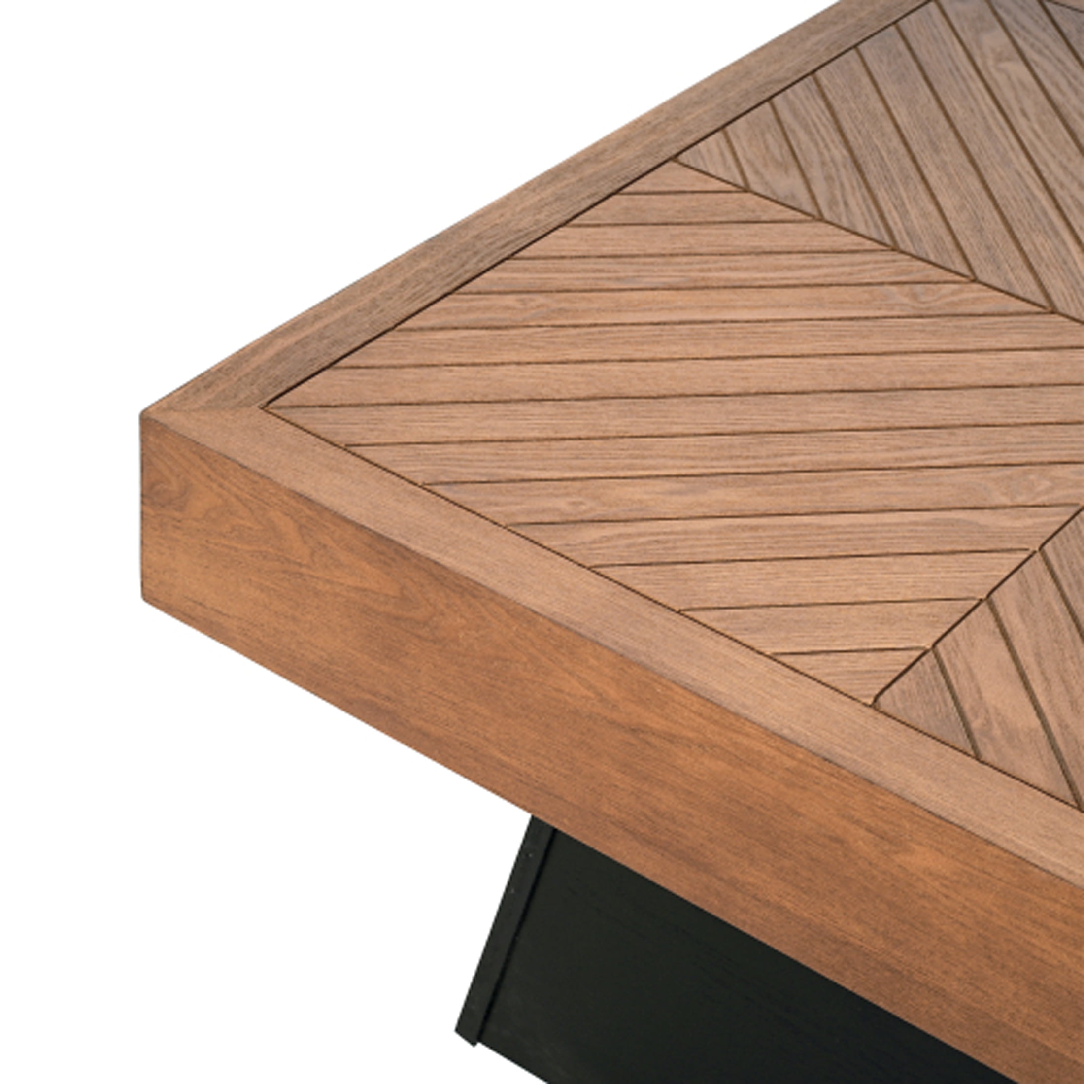 Kevinplus 31.50" Modern Flower Shaped Coffee Table with Storage for Living Room, Apartment, Office, Dark Brown