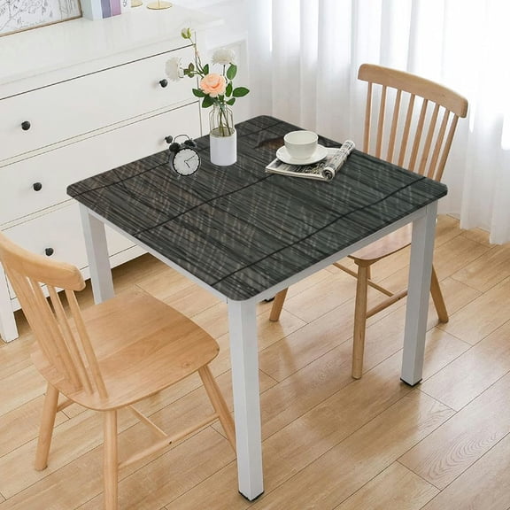 BANET Vinyl Tablecloth with Flannel Backing Waterproof Oil-Proof Square Table Cloth Wipeable Table Cover for Indoor and Outdoor white