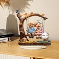thumbnail image 2 of Grandpa and Grandma Swinging on Bench Figurine Heartwarming Home Decor Ornament Gift for Grandparents Anniversary Couple, 2 of 8