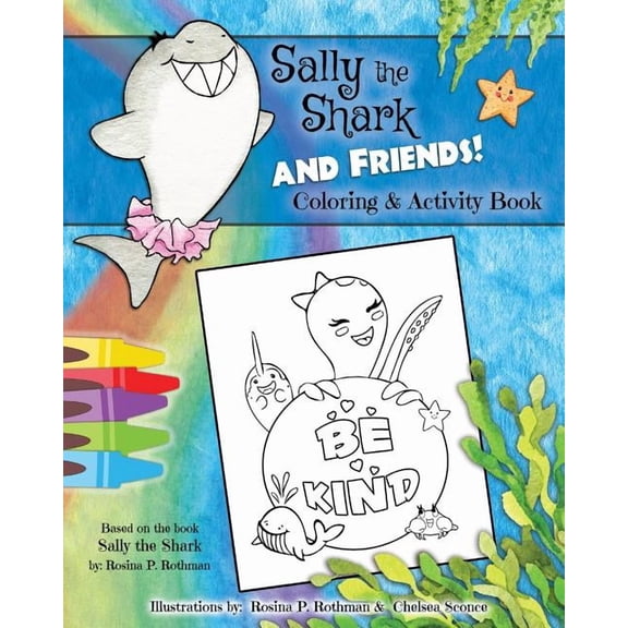 Sally the Shark & Friends Coloring Book, (Paperback)