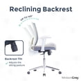 thumbnail image 2 of MotionGrey - AeroMesh Ergonomic Office Chair-Comfy Airy Mesh Back Support with Adjustable Armrests-Desk Computer Chairs Perfect for Home Gaming and Offices - White, 2 of 6