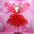 thumbnail image 3 of Txlixc Juego de rol de cuento de hadas de 4 piezas para niñas, falda brillante + alas de mariposa de cuento de hadas LED + horquilla + palo de mariposa Txlixc  moda, 3 of 9