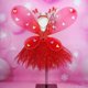 thumbnail image 3 of Txlixc Juego de rol de cuento de hadas de 4 piezas para niñas, falda brillante + alas de mariposa de cuento de hadas LED + horquilla + palo de mariposa Txlixc  moda, 3 of 9