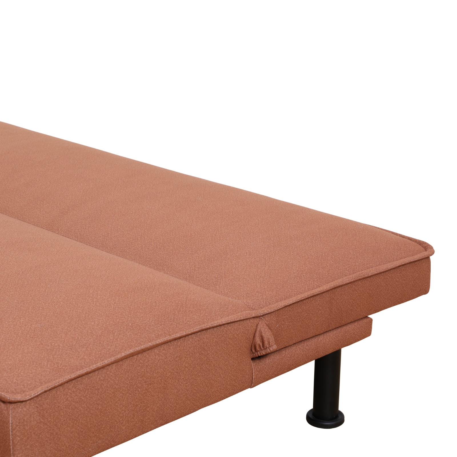 Convertible Sofa Couch Futon Bed Fannel Sleeper Sofa, Adjustable Futon Couch, Loveseat for Living Room,Light Brown
