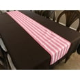 thumbnail image 2 of Cotton Print Table Runner 1 Inch Wide Stripes Pink, 2 of 3