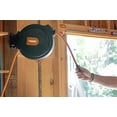 thumbnail image 3 of Freeman P1465CHR 1/4" x 65' Compact Retractable Air Hose Reel with Fittings Spring Loaded Compressed Air Hose with Auto-Guide Rewind & 180° Swivel Mount, Black, Orange, 3 of 5