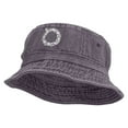 thumbnail image 2 of Winter Wreath Embroidered Pigment Dyed Bucket Hat - Charcoal OSFM, 2 of 5