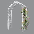thumbnail image 3 of Cream White Metal Garden Arch - 8 Styles for Climbing Plants Support, Perfect for Weddings and Outdoor Events, Durable and Freely Assembled, 3 of 6