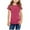Hot Pink tops for kids, variant on 4T Girl Clothes Short Sleeve T Shirts for Kids with Side Buttons Blouses Lightweight Round Neck Tops Solid Color Trendy Pullovers