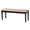 thumbnail image 3 of Baxton Studio Gustavo Sand Fabric and Walnut Brown Wood 6-Piece Dining Set, 3 of 11