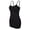 Black, variant on Attraco Women Long Camisole Shelf Bra Spaghetti Straps Tank Top Undershirt
