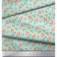 thumbnail image 3 of Soimoi Modal Satin Fabric Leaves & Flower Floral Print Fabric by the Yard 42 Inch Wide, 3 of 3