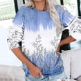 thumbnail image 3 of Dyegold Sweatshirts For Women Loose Fit Vintage Floral Print Long Sleeve T Shirts Fall Fashion 2023 Pullover Tops Sweaters, 3 of 5
