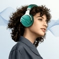 thumbnail image 5 of delpattern Bluetooth Headphones Noise Cancelling Wireless Over Ear Headphones with Microphone, 30H Playingtime, Green, 5 of 9