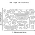 thumbnail image 6 of Bathroom Die Cuts and Lovely Woman Embossing Template Bathtub Carbon Steel Die Set for Scrapbooking Card DIY Craft Platinum, 6 of 8