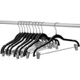 thumbnail image 1 of 10 Pack Clothes Hangers With Clips, Black Velvet Hangers Use For Skirt And Pants, 1 of 4