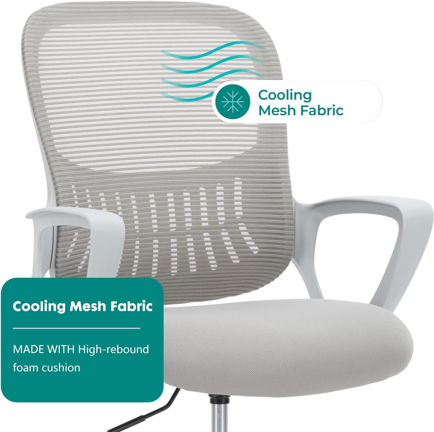 Howcool Drafting Chair Tall Office Chair with Adjustable Foot Ring, Height Adjustable Swivel Rolling Counter Height Chair for Standing Desk Home Office