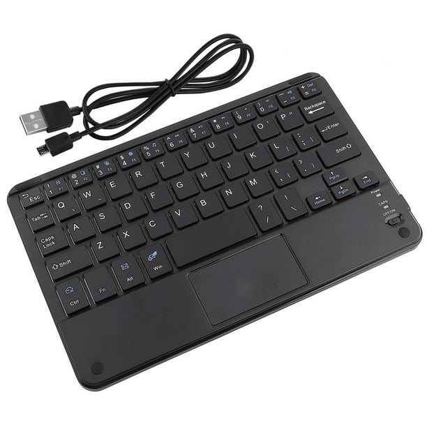 Komprimere Forbrydelse vokal Ultra-Slim Mini Wireless Bluetooth Keyboard with Touchpad for Windows PC  Android Tablet - Walmart.com
