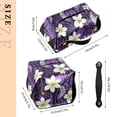 thumbnail image 2 of Purple Background with White Flowers Tissue Box Cover Leather Square Rectangle Tissue Box Holder for Bathroom Living Room Desk Office Decor, 2 of 7