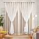 thumbnail image 1 of Cortinas opacas Loyala Star para dormitorio, 108 pulgadas, color crema, 2 paneles, 1 of 9