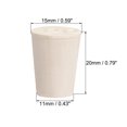 thumbnail image 2 of Unique Bargains White Tapered Shaped Solid Rubber Stopper for Lab Tube Stopper Size 00  20Pcs, 2 of 3