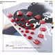 thumbnail image 2 of Dedos de los pies manchados cuadrados presionados en las uñas, uñas postizas de brillo corto rojo, uñas postizas de lentejuelas de cobertura completa para mujeres y niñas Ormromra CZMR-ZC87, 2 of 3