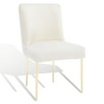 thumbnail image 5 of SAFAVIEH Couture Nolita Contemporary Velvet Solid Dining Side Chair, Cream, 5 of 13