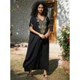 thumbnail image 2 of Beach Kaftan Dresses for Women Plus Size Caftan Loungewear Mexican Embroidered Dress Long Beach Tunic Summer Elegant Vacation Outfit Long Sleeve Robe, 2 of 12