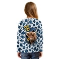 thumbnail image 2 of Xoenoiee Highland Cattle Sunflower Print Girls Long Sleeve Shirts Soft T-Shirts Crewneck Basic Tees Tie Knot Boho Shirt Blouses for Kids Teen Girls Tops Clothes, 9-10 Year, 2 of 7