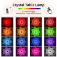 thumbnail image 2 of Hongchun Crystal Table Lamp, 16 Color Changing USB Ports, Pink Diamond Acrylic Lamp with Touch and Remote Control, LED Crystal Touch Lamp, Bedside Lamp for Decoration, Bedroom, Living R, 2 of 5