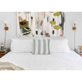 thumbnail image 5 of Creative Co-Op Square Striped Cotton Pillow Cover, Grey, 5 of 5