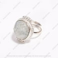 thumbnail image 4 of Rainbow Moonstone Ring Gemstone Ring Statement Ring 925 Sterling Silver Ring for Women, 4 of 4