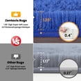 thumbnail image 3 of Alfombra Zentavio Blue Shag Soft, lavable, 244 x 305 cm, 3 of 6