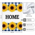 thumbnail image 3 of 2 Pcs Funny Kitchen Towels,Home Sunflowers Blue Check Microfiber Dish Towels,Kitchen Tea Towels,Kitchen Towel Set (18" X 26"), 3 of 3